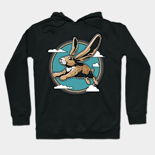 Flying Rabbit in the Sky Bunny Lover Hoodie